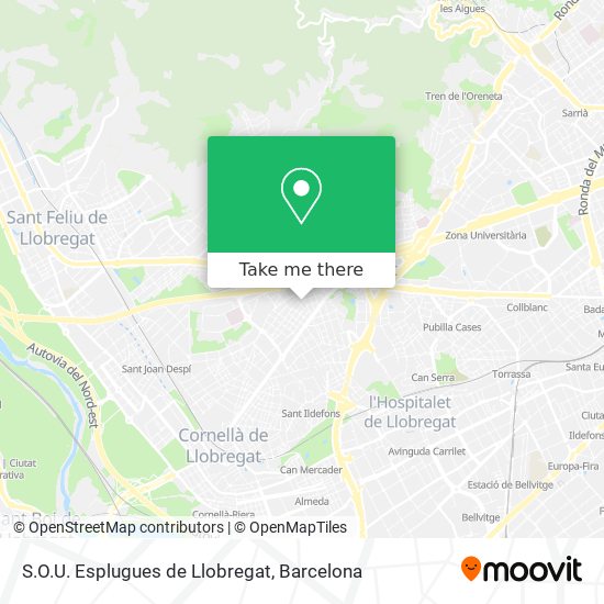 mapa S.O.U. Esplugues de Llobregat