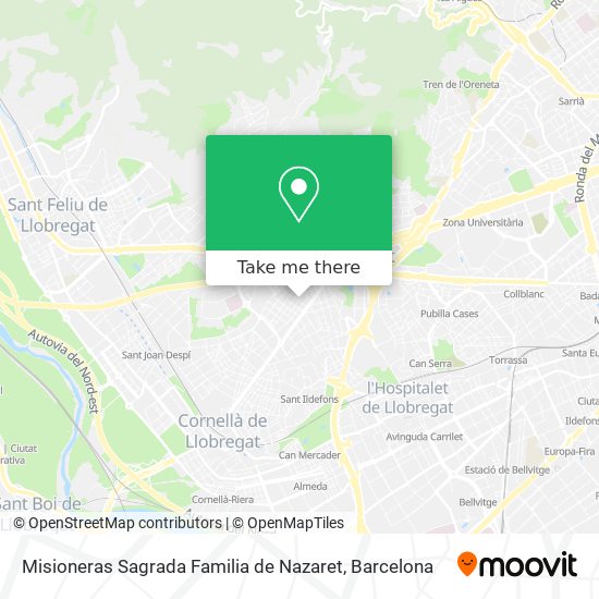 mapa Misioneras Sagrada Familia de Nazaret