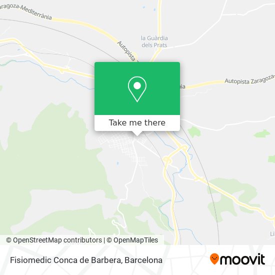Fisiomedic Conca de Barbera map