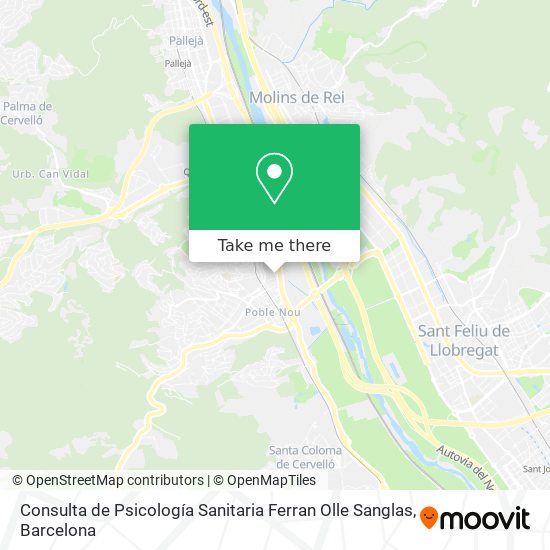 Consulta de Psicología Sanitaria Ferran Olle Sanglas map
