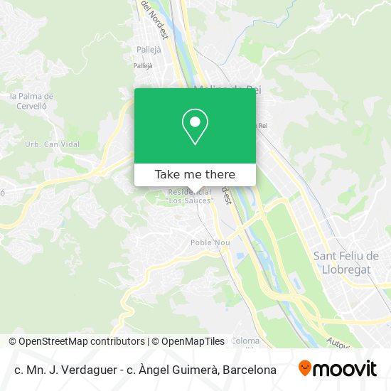 c. Mn. J. Verdaguer - c. Àngel Guimerà map