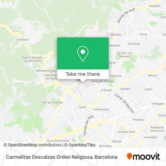 Carmelitas Descalzas Orden Religiosa map