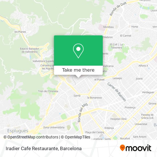 Iradier Cafe Restaurante map