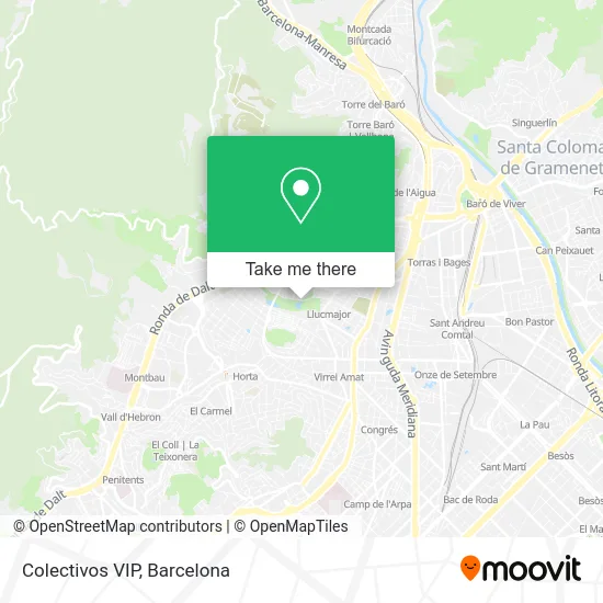 Colectivos VIP map