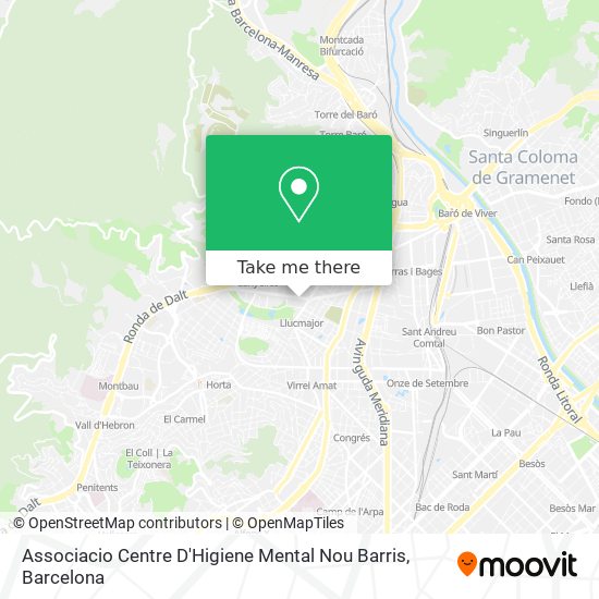 Associacio Centre D'Higiene Mental Nou Barris map