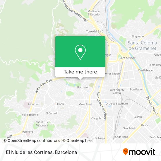 El Niu de les Cortines map