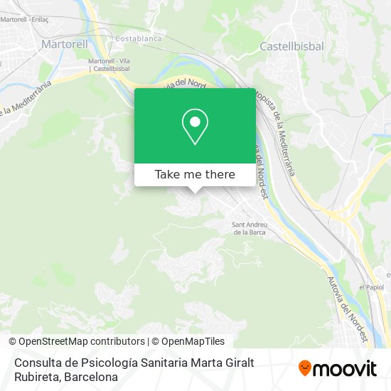 Consulta de Psicología Sanitaria Marta Giralt Rubireta map