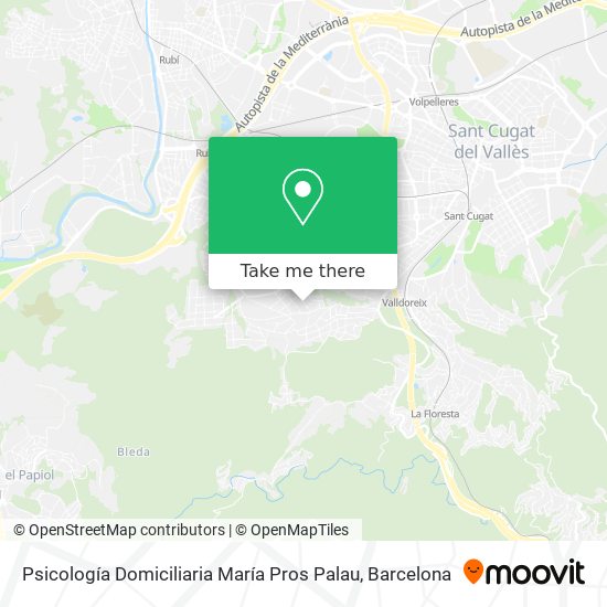 Psicología Domiciliaria María Pros Palau map