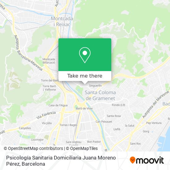 Psicología Sanitaria Domiciliaria Juana Moreno Pérez map