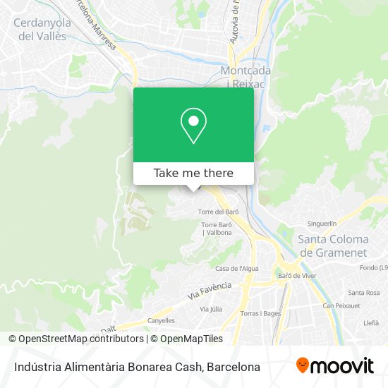 Indústria Alimentària Bonarea Cash map