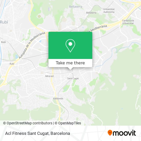 Acl Fitness Sant Cugat map