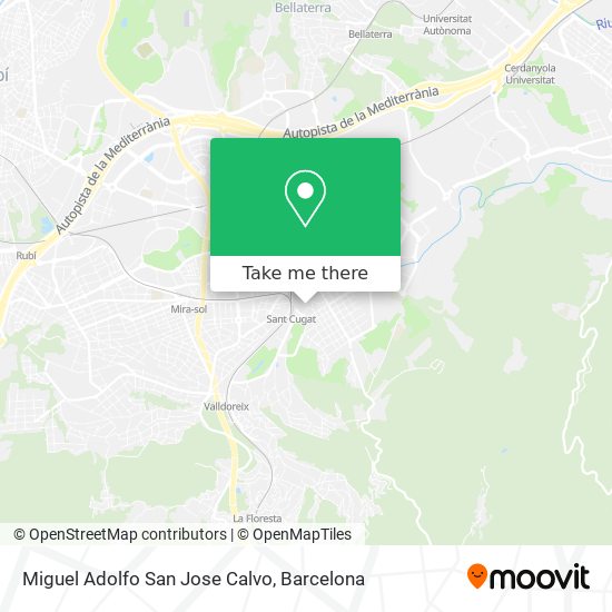 Miguel Adolfo San Jose Calvo map