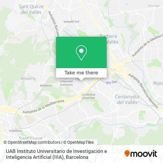 UAB Instituto Universitario de Investigación e Inteligencia Artificial (IIIA) map