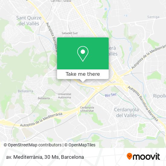 av. Mediterrània, 30 Ms map