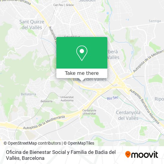 Oficina de Bienestar Social y Familia de Badia del Vallès map