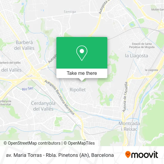 av. Maria Torras - Rbla. Pinetons (Ah) map