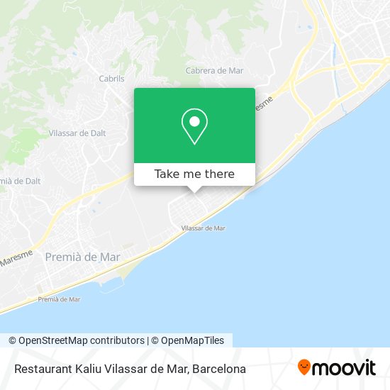 Restaurant Kaliu Vilassar de Mar map