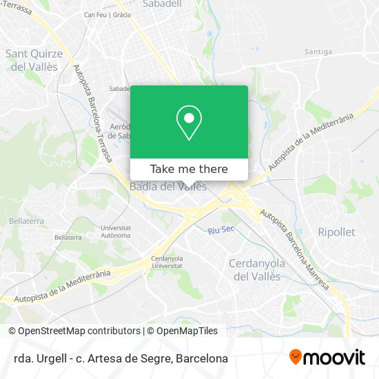 rda. Urgell - c. Artesa de Segre map