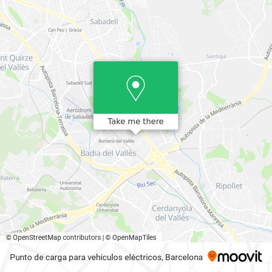 Punto de carga para vehículos eléctricos map