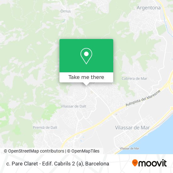 c. Pare Claret - Edif. Cabrils 2 map