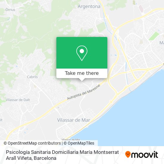 Psicología Sanitaria Domiciliaria María Montserrat Arall Viñeta map