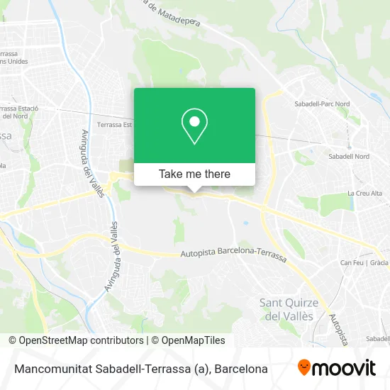 Mancomunitat Sabadell-Terrassa map