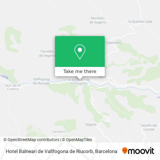 Hotel Balneari de Vallfogona de Riucorb map
