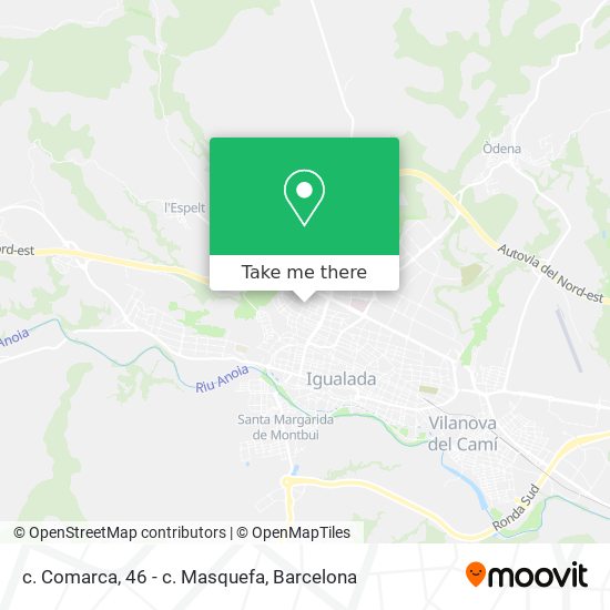 c. Comarca, 46 - c. Masquefa map