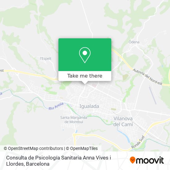 Consulta de Psicología Sanitaria Anna Vives i Llordes map