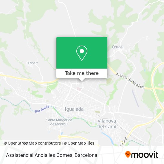 Assistencial Anoia les Comes map