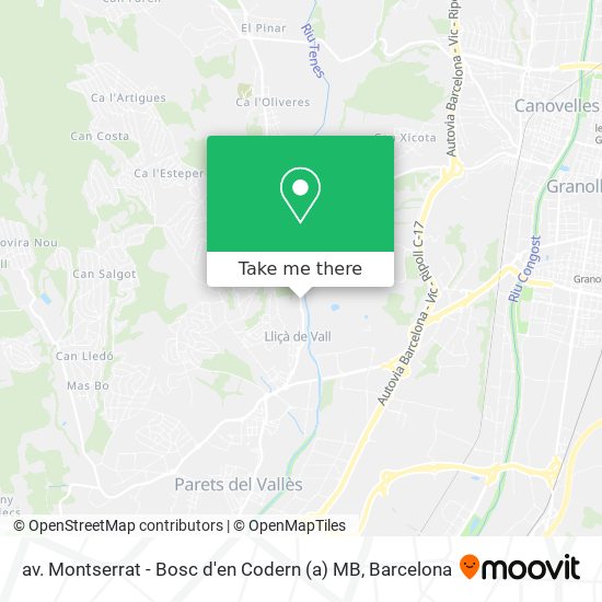 av. Montserrat - Bosc d'en Codern (a) MB map