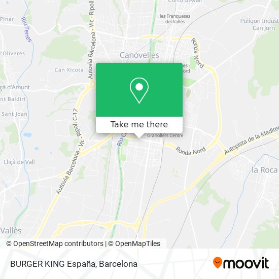 BURGER KING España map