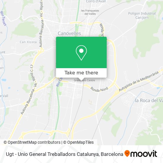 mapa Ugt - Unio General Treballadors Catalunya