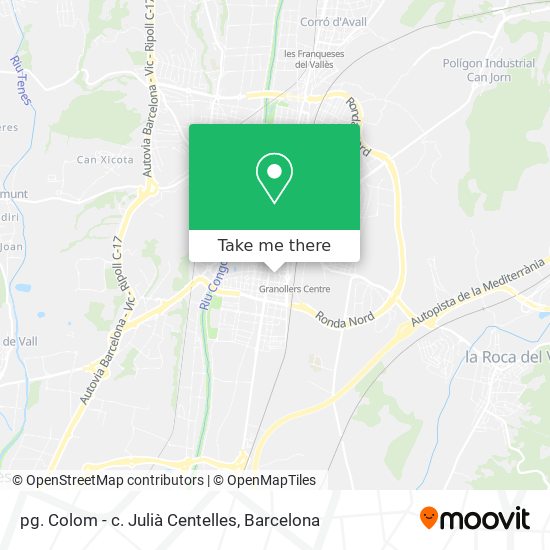 pg. Colom - c. Julià Centelles map