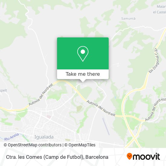 Ctra. les Comes (Camp de Futbol) map