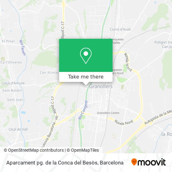 Aparcament pg. de la Conca del Besòs map