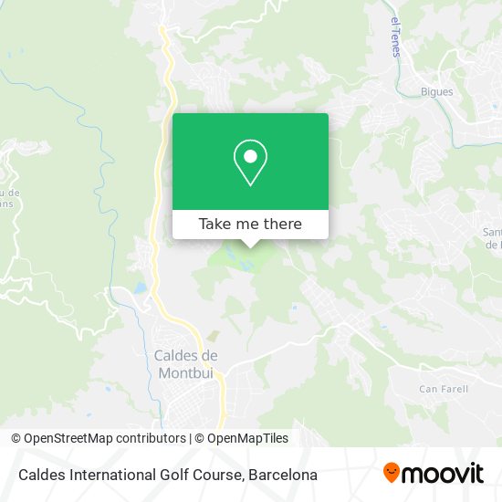 Caldes International Golf Course map