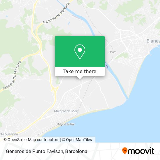 Generos de Punto Favisan map