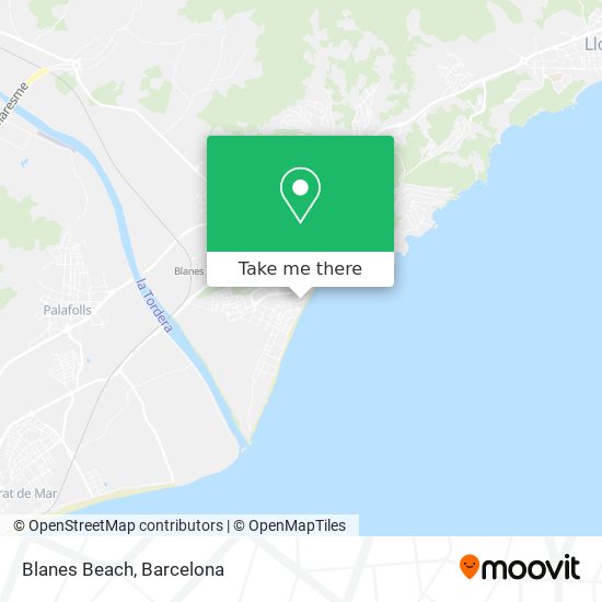 Blanes Beach map