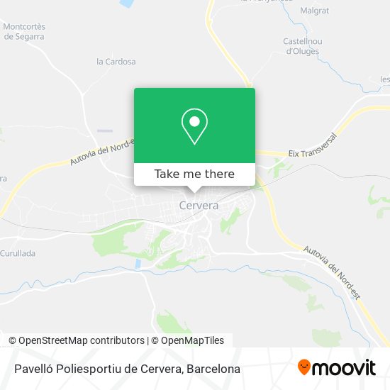 Pavelló Poliesportiu de Cervera map