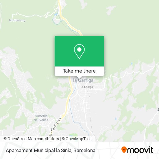 Aparcament Municipal la Sínia map