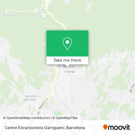 Centre Excursionista Garriguenc map