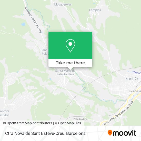 Ctra Nova de Sant Esteve-Creu map