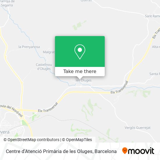 Centre d'Atenció Primària de les Oluges map