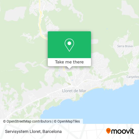 Servisystem Lloret map