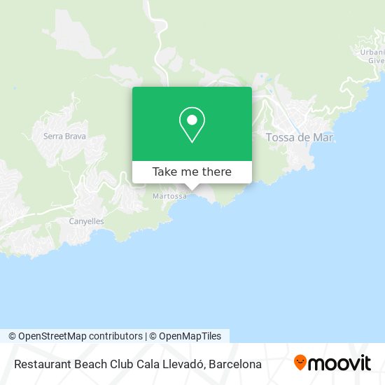 Restaurant Beach Club Cala Llevadó map