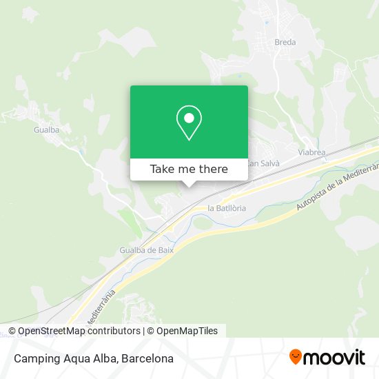 mapa Camping Aqua Alba