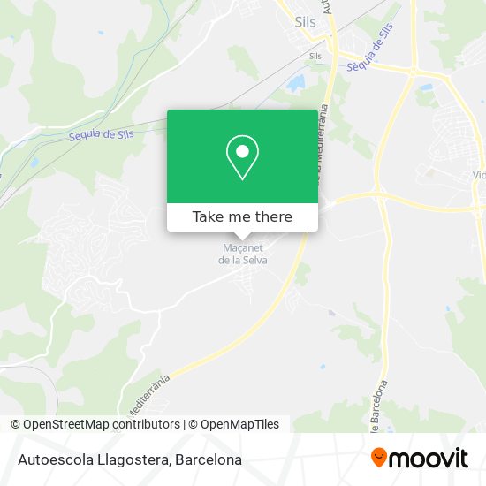 Autoescola Llagostera map