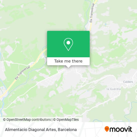 Alimentacio Diagonal Artes map