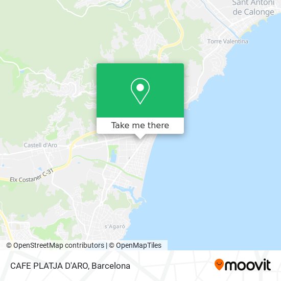 mapa CAFE PLATJA D'ARO